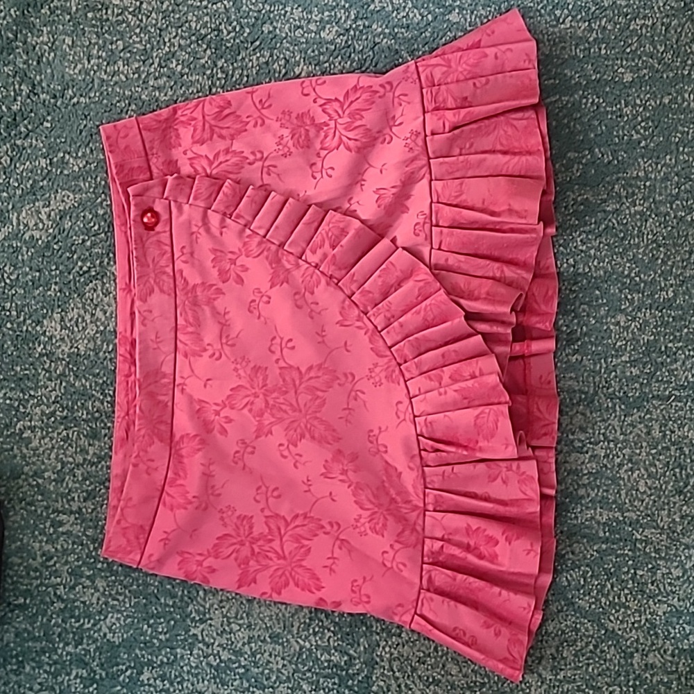 Vintage Guess Collection Pink Floral Mini Skirt,Sz S/P